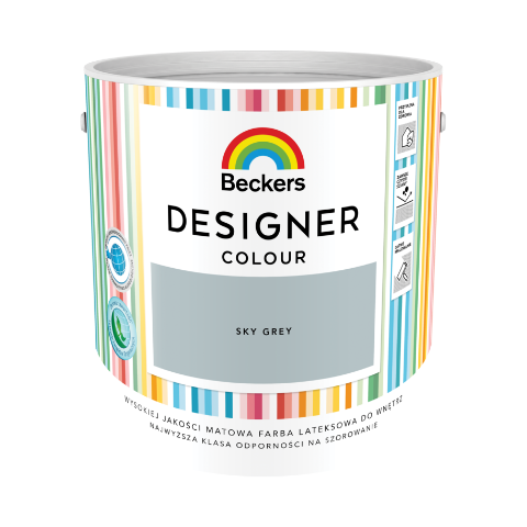 Farba lateksowa Beckers Designer Colour Sky Grey 2,5 l