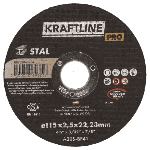 Tarcza do cięcia metalu KRAFTLINE PRO