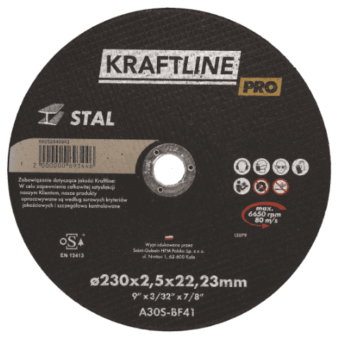 Tarcza do cięcia metalu KRAFTLINE PRO