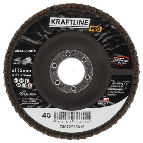 Tarcza ścierna lamelkowa P40 KRAFTLINE PRO