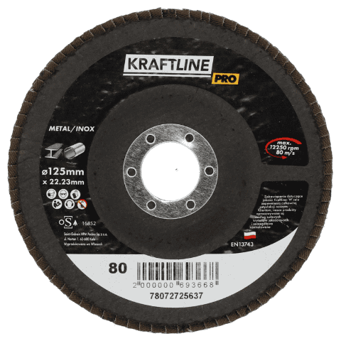 Tarcza ścierna lamelkowa P80 KRAFTLINE PRO