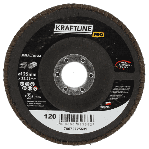 Tarcza ścierna lamelkowa P120 KRAFTLINE PRO