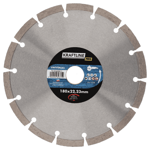 Tarcza diamentowa segmentowa 180 x 22,23 mm KRAFTLINE PRO