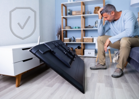 Zabezpieczenie przed przypadkowym strąceniem TV