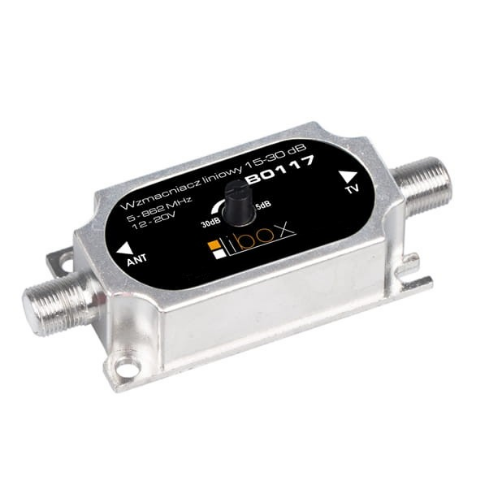 Wzmacniacz sygnału DVB-T z regulacją 15-30 dB LB0118 LIBOX