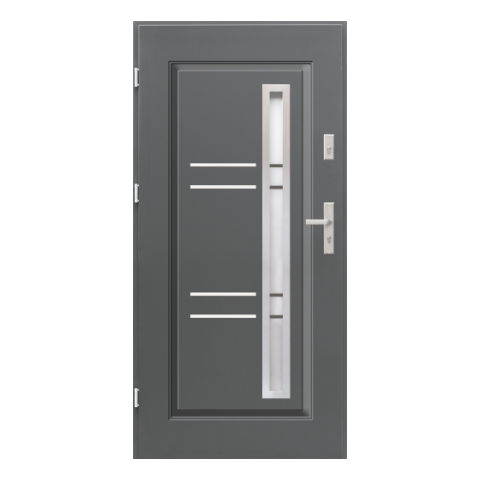 Drzwi zewnętrzne Opal antracyt 90 cm lewe Splendoor