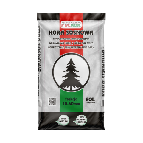 Kora sosnowa 80 l frakcja 10 - 60 mm