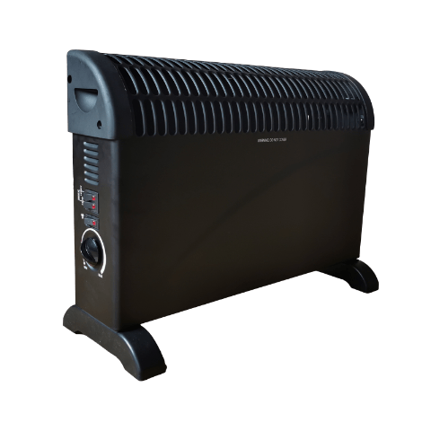 Grzejnik konwektorowy BASIC 2000 W z nawiewem, czarny