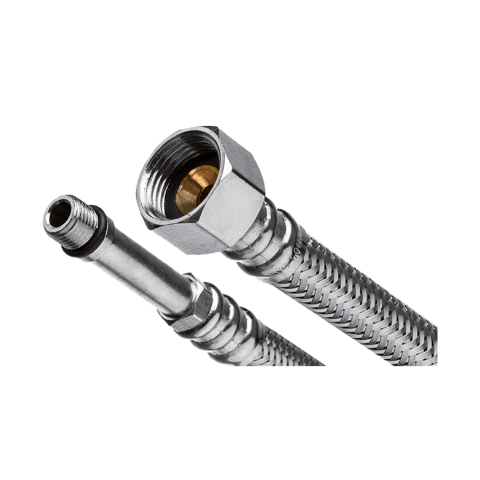 Wężyk w oplocie ze stali nierdzewnej z długą końcówką 3/8