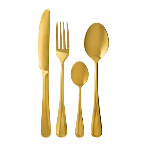 Komplet sztućców Enna Gold 24-elementowy AMBITION