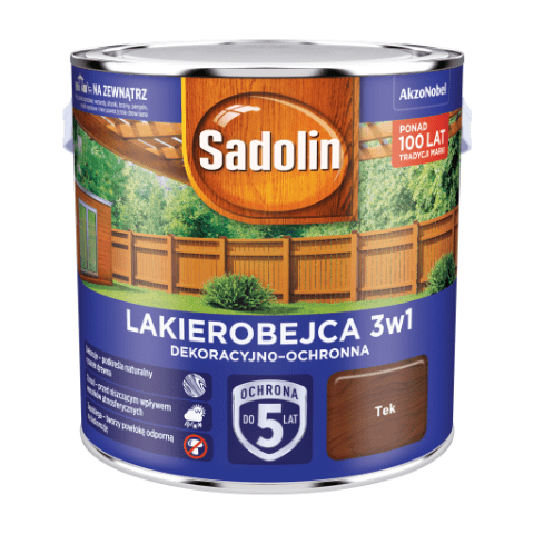 Lakierobejca Dekoracyjno-Ochronna 3w1 Tek 2,5 l Sadolin