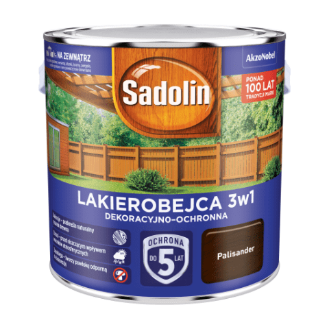 Lakierobejca Dekoracyjno-Ochronna 3w1 Palisander 2,5 l Sadolin