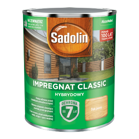 Impregnat CLASSIC HYBRYDOWY Dąb Jasny 0,75 l Sadolin