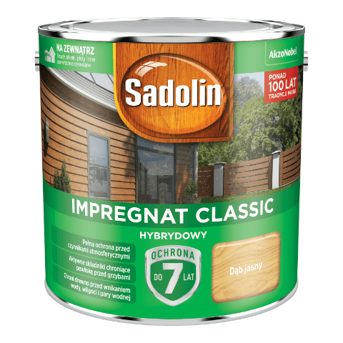Impregnat CLASSIC HYBRYDOWY Dąb Jasny 2,5 l Sadolin