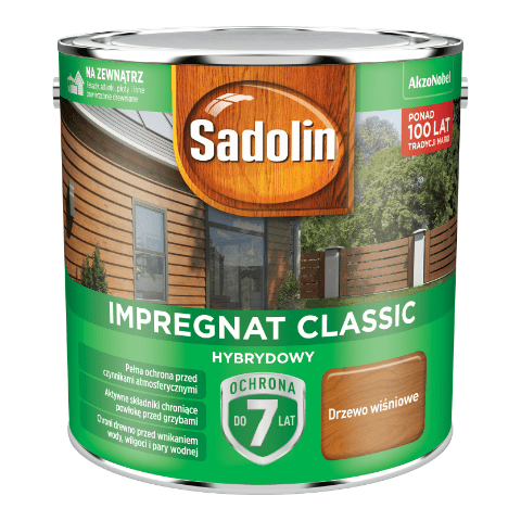 Impregnat CLASSIC HYBRYDOWY Drzewo Wiśniowe 2,5 l Sadolin