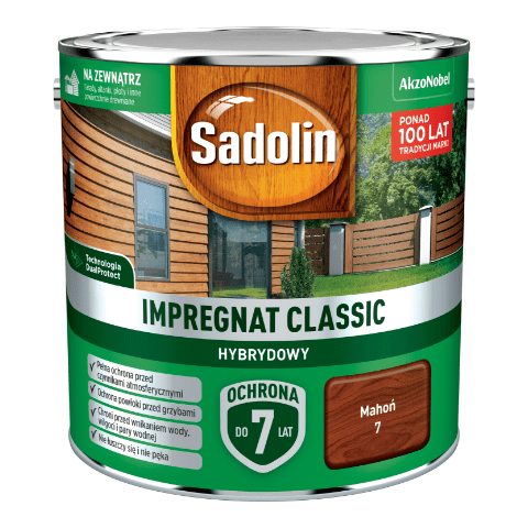 Impregnat CLASSIC HYBRYDOWY Mahoń 2,5 l Sadolin