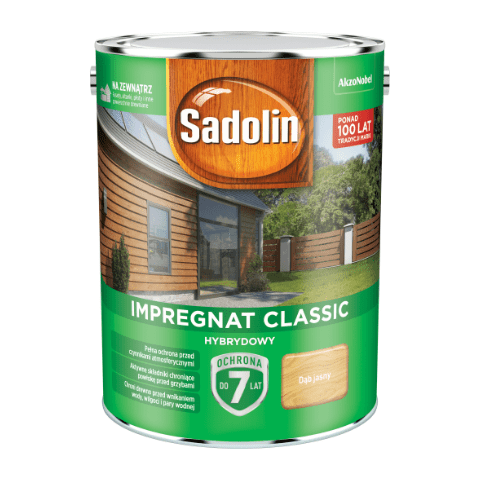 Impregnat CLASSIC HYBRYDOWY Dąb Jasny 4,5 l Sadolin