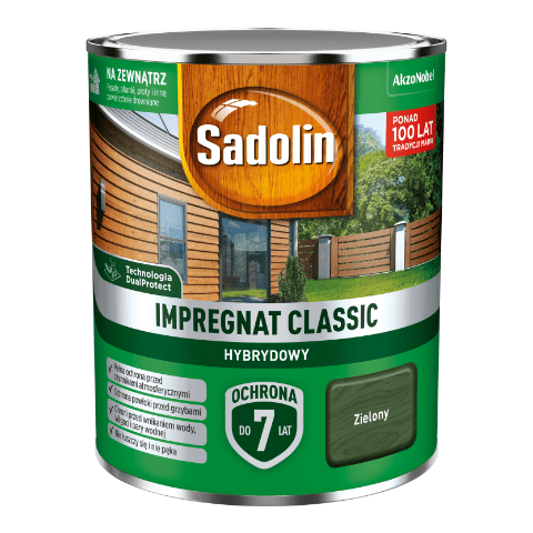 Impregnat CLASSIC HYBRYDOWY Zielony 0,75 l Sadolin