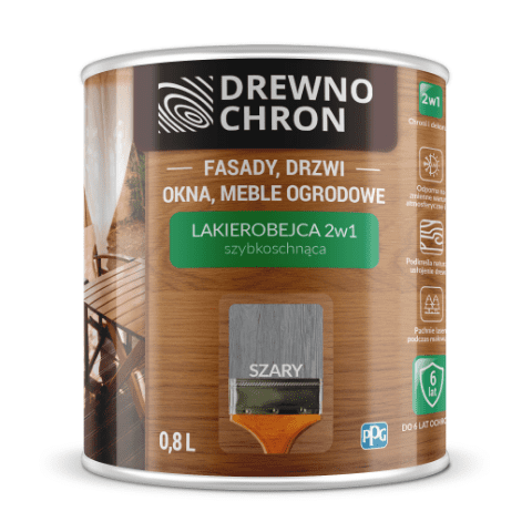 Lakierobejca 2w1 szary Drewnochron