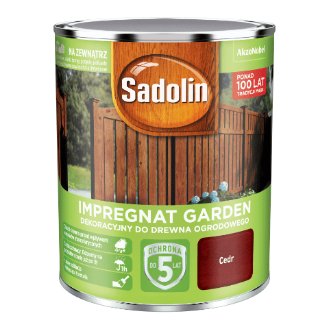 Impregnat Dekoracyjny do drewna ogrodowego Garden Cedr 0,7 l Sadolin