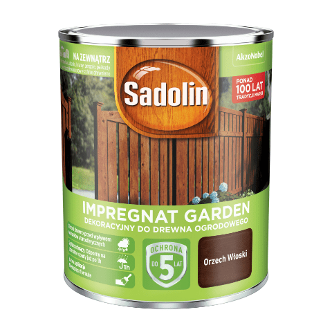 Impregnat Dekoracyjny do drewna ogrodowego Garden Orzech Włoski 0,7 l Sadolin