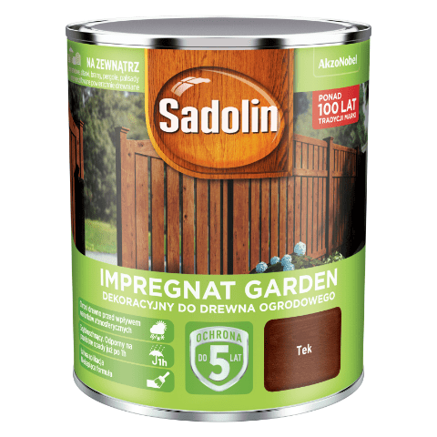 Impregnat Dekoracyjny do drewna ogrodowego Garden Tek 0,7 l Sadolin