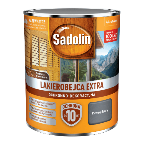 Lakierobejca Ochronno-Dekoracyjna Extra Ciemny Szary 0,75 l Sadolin