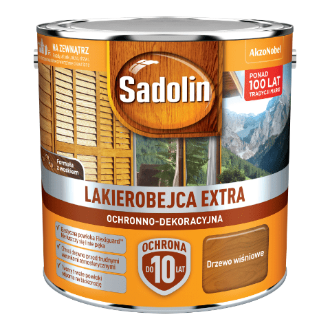 Lakierobejca Ochronno-Dekoracyjna Extra Drzewo Wiśniowe 2,5 l Sadolin