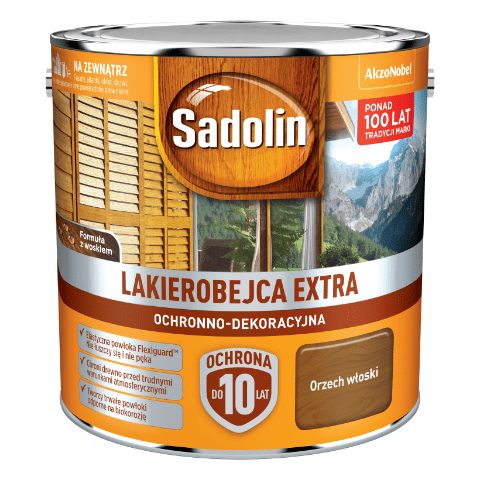 Lakierobejca Ochronno-Dekoracyjna Extra Orzech Włoski 2,5 l Sadolin