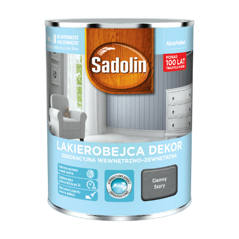 Lakierobejca Dekor Ciemny Szary 1 l Sadolin