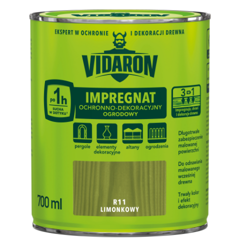 Impregnat Ochronno-Dekoracyjny Ogrodowy R11 limonkowy 0,7 l VIDARON