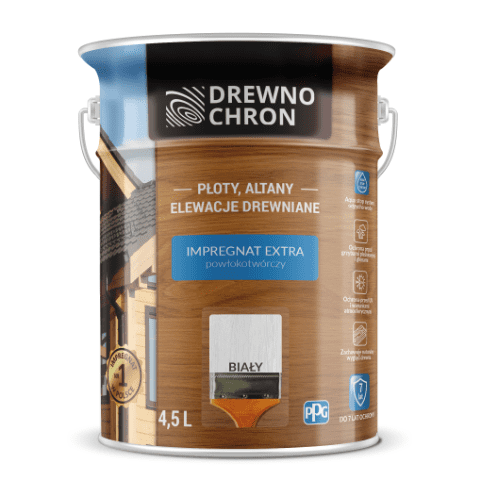 Impregnat Extra Powłokotwórczy biały Drewnochron 4,5 l
