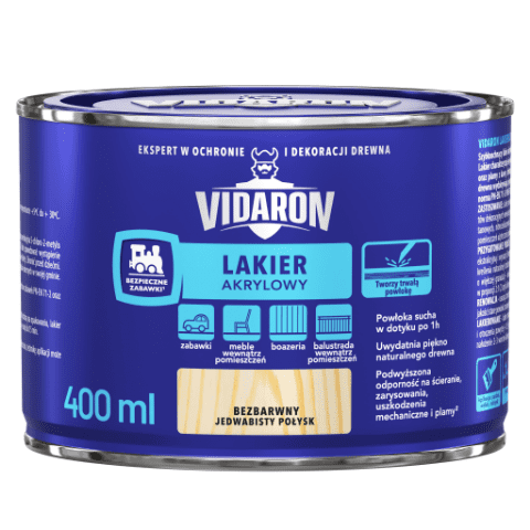 Lakier akrylowy bezbarwny 0,4 l VIDARON