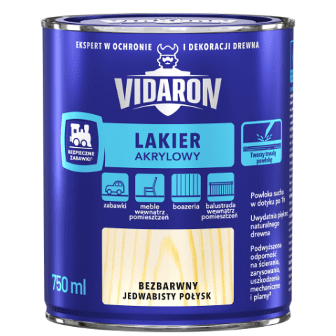 Lakier akrylowy bezbarwny 0,75l VIDARON