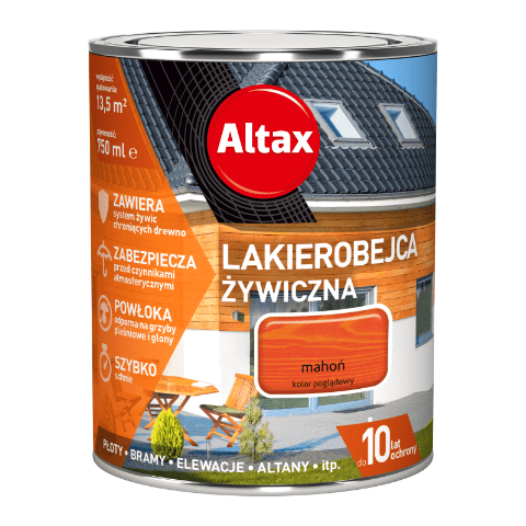 Lakierobejca żywiczna 0,75 l mahoń Altax