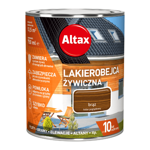Lakierobejca żywiczna 0,75 l brąz Altax