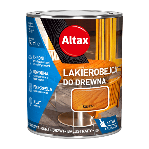 Lakierobejca do drewna 750 ml kasztan Altax