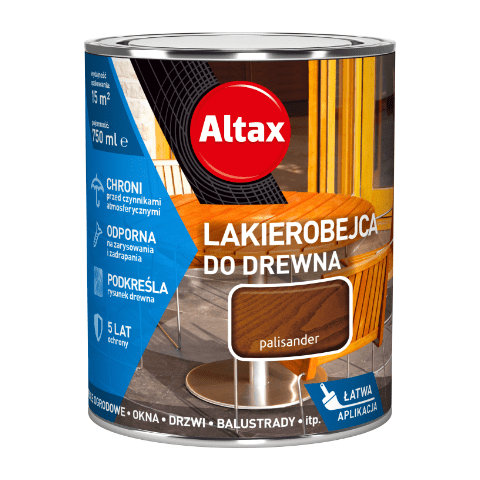 Lakierobejca do drewna 750 ml palisander Altax