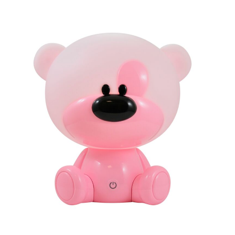 Lampa nocna POLUX MIŚ BIBI LED 2,5 W różowa