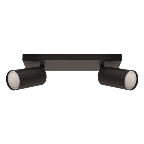 Oprawa ścienno-sufitowa MANAM GU10 2L BLACK STRÜHM