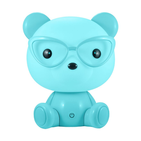 Lampa nocna POLUX MIŚ OKULARNIK LED 2,5 W niebieski