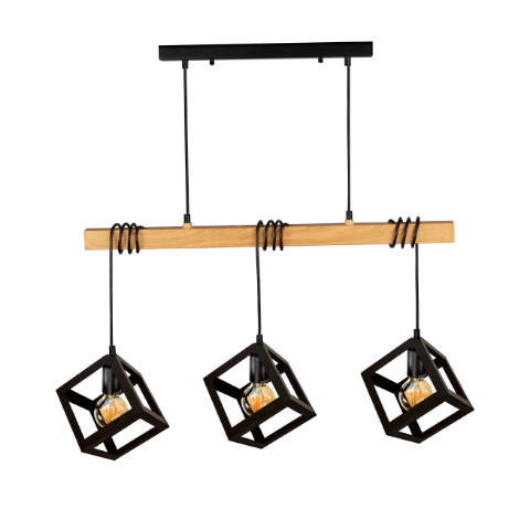 Lampa wisząca SWEDEN Wood 3xE27