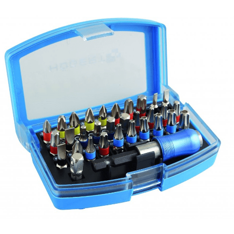 Zestaw 32 końcówek wkrętakowych ze stali S2 HOGERT