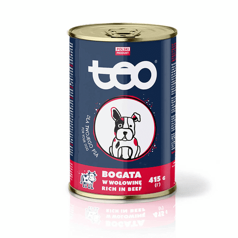Karma mokra dla psów dorosłych 415 g wołowina TEO