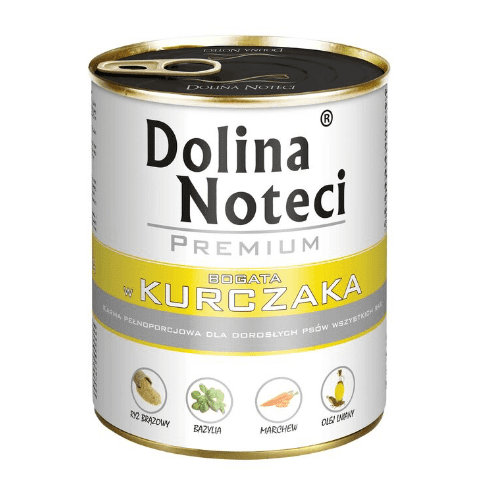 Karma mokra dla psa BOGATA W KURCZAKA 800 g Dolina Noteci