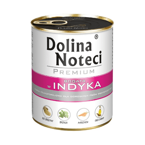Karma mokra dla psa BOGATA W INDYKA 800 g Dolina Noteci