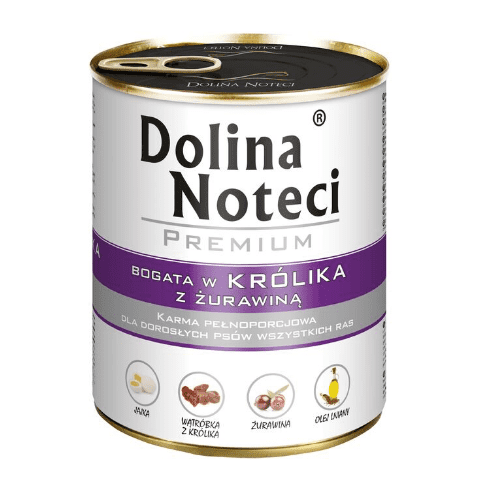 Karma mokra dla psa BOGATA W KRÓLIKA 800 g Dolina Noteci