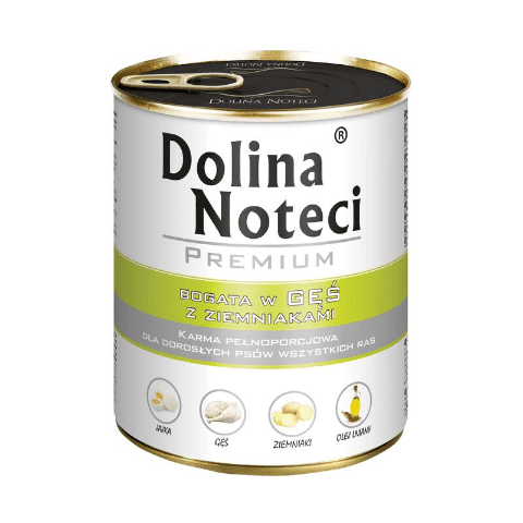 Karma mokra dla psa BOGATA W GĘSINĘ 800 g Dolina Noteci