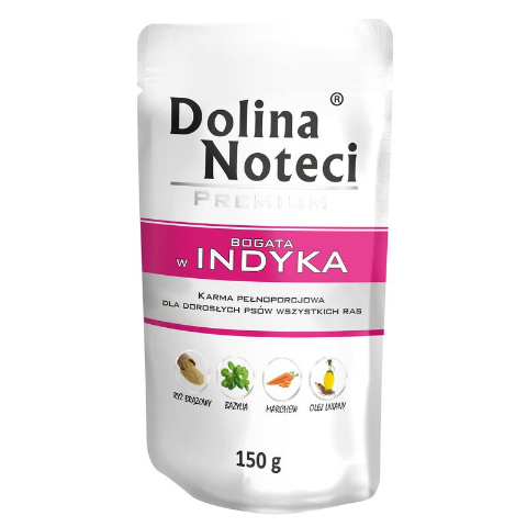 Karma mokra dla psa BOGATA W INDYKA 150 g Dolina Noteci