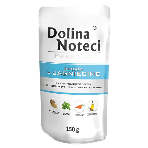 Karma mokra dla psa BOGATA W JAGNIĘCINĘ 150 g Dolina Noteci